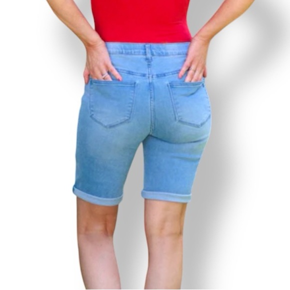 NWT - LuLaRoe Bermuda Denim Shorts - Picture 3 of 6